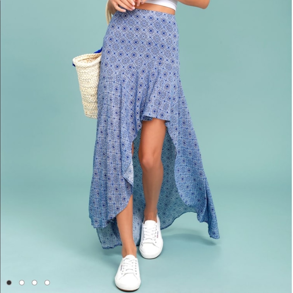 Lulus High-Low Maxi Skirt FREE SHIP